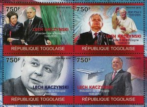 Lech Kaczynski Stamp Pope John Paul II Maria Kaczynska S/S MNH #3544-3547