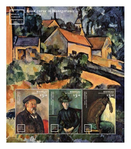 Mayreau 2015 - Artist Paul Cezanne - Famous Paintings - Sheet of 3 Stamps - MNH