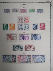 collection on pages Monaco 1951-54 complete mint GL: CV $161