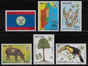 Belize Scott #'s 594 - 599 MNH