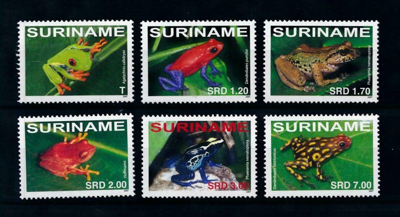 [100519] Suriname 2007 Amphibians Frogs  MNH