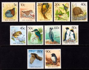 New Zealand 1988-95 Birds 5c-90c Mint MNH SC 919-929
