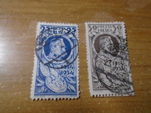 Poland  #  282-83  used