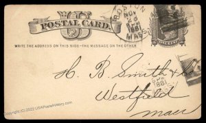 USA 1800s Boston Mass Negative Numeral 8 Fancy Cancel Cover 94953