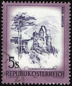 Austria #966  Used - 5s Aggstein Castle (1973)