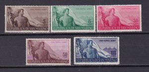 1948 - SAN MARINO - Scott #272-276 - MNH**