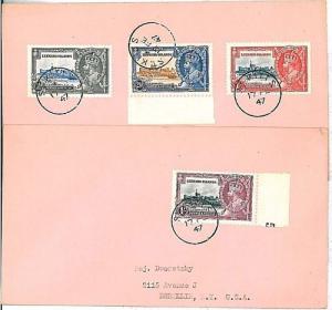 09451 -  LEEWARD ISLANDS  - POSTAL HISTORY  - SET of 2 covers 1947  - ROYALTY