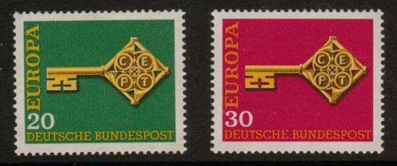 GERMANY SG1460/1 1968 EUROPA MNH