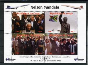 Congo 2013 NELSON & WINNIE MANDELA-CONCORDE Sheet Perforated Mint (NH)