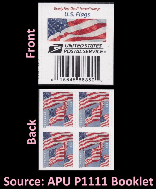 US 5659a Flags forever booklet APU P1111 (20 stamps) MNH 2022