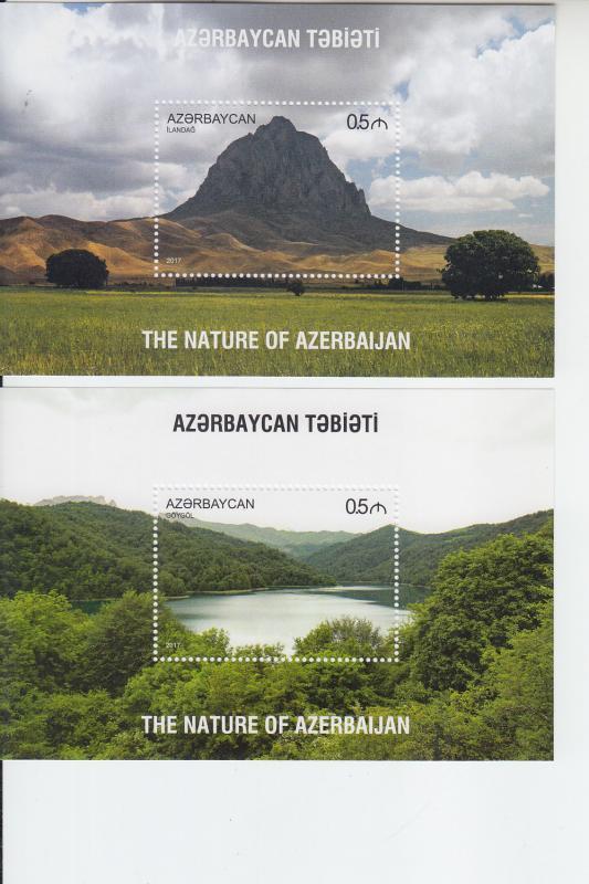 2017 Azerbaijan Nature of Azerbaijan (5) SS (Scott 1159-61+2 NA) MNH