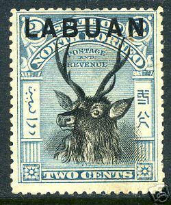 LABUAN Sc# 73 MH FVF Blue & Black Antler Deer