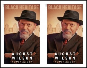 US 5555a Black Heritage August Wilson imperf NDC horz pair MNH 2021 