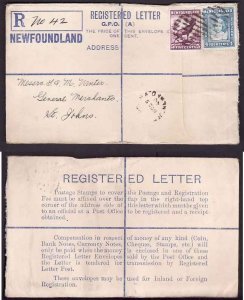 Newfoundland cover #11273 -reg'd envelope-rounded flap [RE1]-J