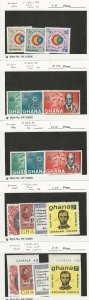 Ghana, Postage Stamp, #186//211 Mint NH Perf & Imperf, 1964-65, JFZ