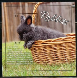 NEVIS 2020 RABBITS SOUVENIR SHEET MINT NH 