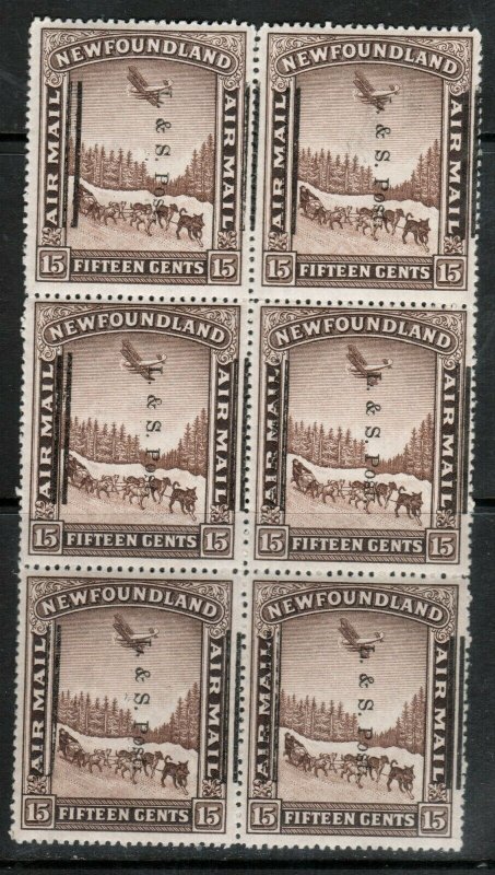 Newfoundland #211iii Very Fine Never Hinged Block Of Six **With Certificate**