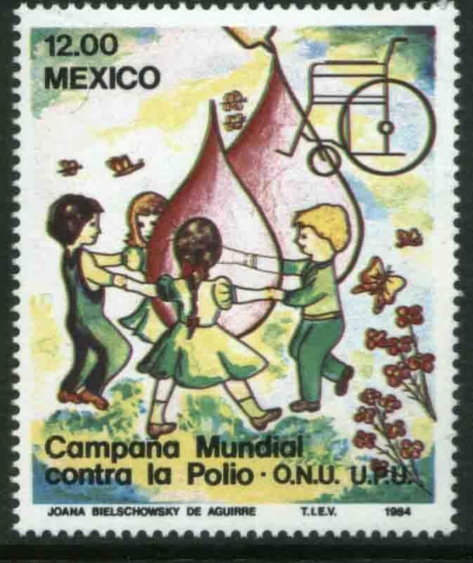 MEXICO 1345 Fight against Polio MINT, NH. VF.