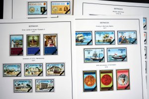 COLOR PRINTED BERMUDA 1865-1999 STAMP ALBUM PAGES (86 illustrated pages)