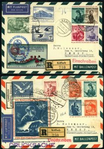 AUSTRIA BallonPost Airmail Stationery Registered Cover Postage Cachet Collection