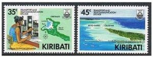 Kiribati 509-510,MNH.Michel 511-512. Telecommunications decade,1988.Telephone,