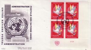 United Nations Geneva Issue FDC Sc.# 8 x4  L367