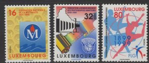 LUXEMBOURG SG1501/3 1999 ANNIVERSARIES MNH