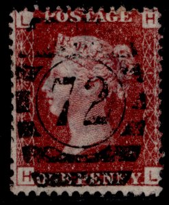 GB QV SG44, 1d lake-red PLATE 134, USED. HL