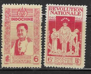 Indo-China  #228 6c(MNH) 6c 229 (MLH)  CV $1.90