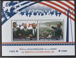 MARTIN LUTHER KING  perf sheet containing  two values mnh