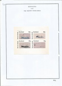 BERNERA -1982 - Fishing Vessels - Mint Light Hinged - Private Issue