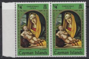 CAYMAN ISLANDS SG255v 1969 CHRISTMAS ¼c BROKEN GOLD FRAME MNH