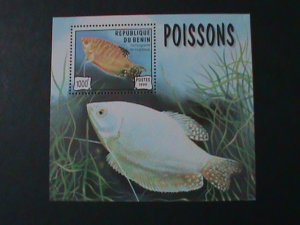 ​BENIN-1999- BEAUTIFUL LOVELY TROPICAL FISHS-MNH S/S VERY FINE-FANCY CANCEL