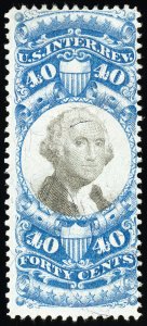 US Stamps # R114 Revenue Used Fresh Scarce Scott Value $150.00