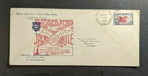 1938 Jacksonville FL Airmail Week Airmail Cover to Waycross Georgia