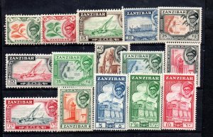 Zanzibar 249-263 Set Mint hinged