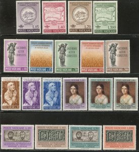 VATICAN Sc#326-355 1962 Year Seven Different Complete Sets OG Mint NH