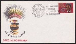 PAPUA NEW GUINEA 1978 cover Port Moresby ORCHID SHOW commem pmk............B3852