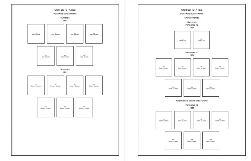 PRINTED UNITED STATES AMERICA [CLASS.] 1847-1940 STAMP ALBUM PAGES (112 pages)