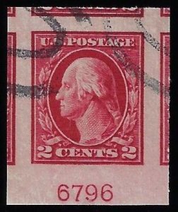 Scott #409 - $225.00 – GEM-used – PSE cert graded GEM 100 - Used Plate # Single!