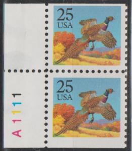 #2283, PL# Pair. Pheasant MNH, '.25'
