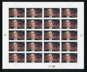 3882 Moss Hart Sheet of 20 37¢ Stamps MNH