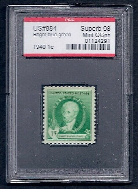 MALACK 884 SUPERB OG NH, w/PSE (GRADED 98, ENCAPSULATED), gg0054