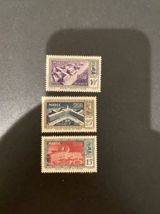 French Morocco sc 267-269 MH comp set