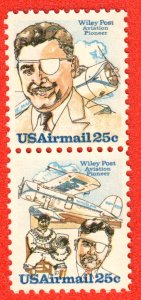 Scott #C95-96 Wiley Post Airmail 25c (Se-tenant Pair) 1979 Mint NH