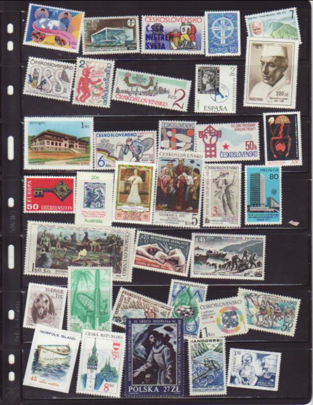 Lot of all different Worldwide Pesky Singles MNH