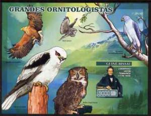 Guinea - Bissau 2007 Ornithologists imperf s/sheet contai...