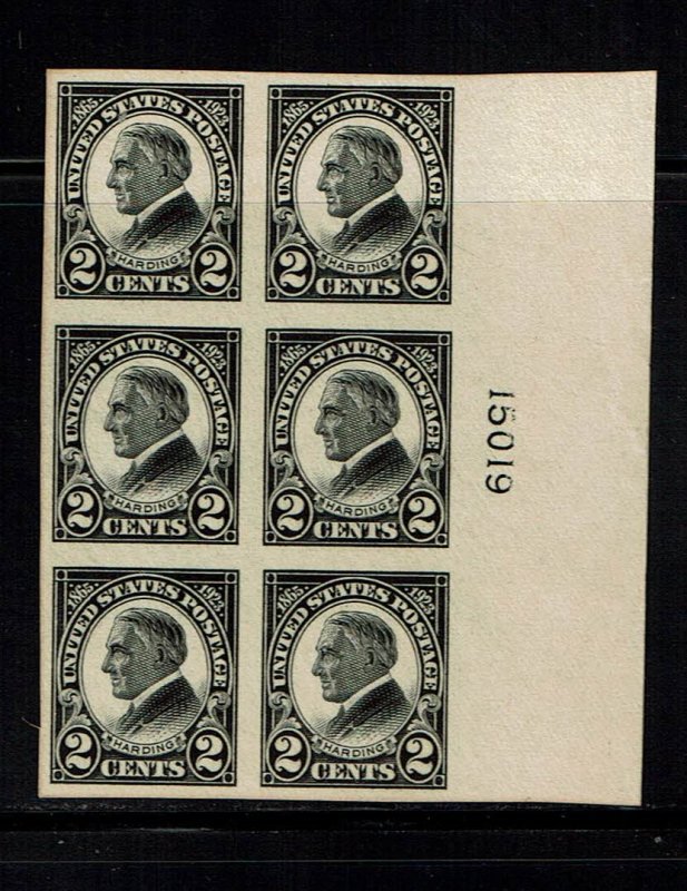 Scott #611 XF/Sup-OG-NH. Plate block/6. SCV - $110.00