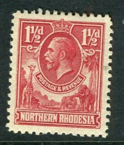 NORTHERN RHODESIA; 1930s GV issue Mint hinged 1.5d. value, lightly toned gum