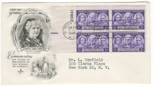 #959 – 1948 3c 100 Years of Progress of Women FDC